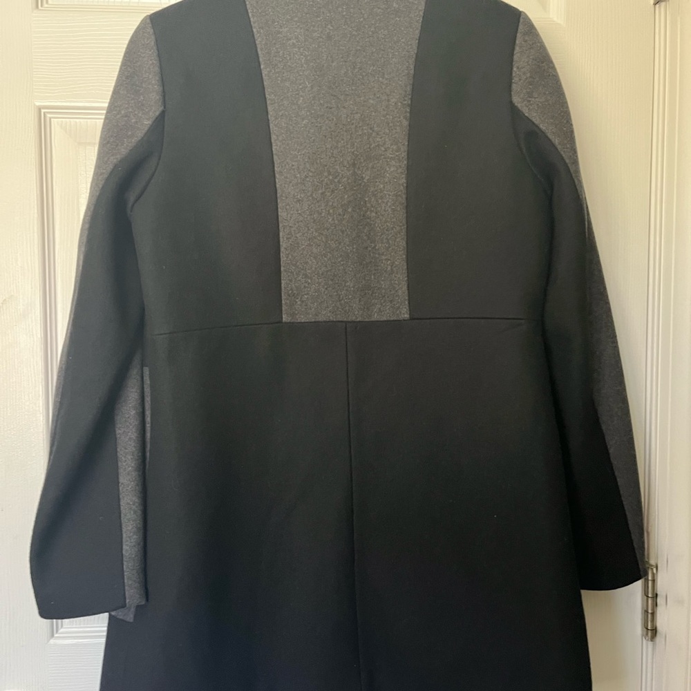 🖤🗝️GORG Kenneth Cole NY Black Grey Car Coat Spring Fall Slim Fit Sexy🕶️ Sz 6 - Picture 3 of 5